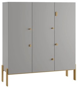 Șifonier de copii gri deschis 150x170 cm Cube - Pinio