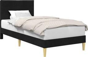 vidaXL Cadru de pat cu headboard Negru 80 x 200 cm țesătură