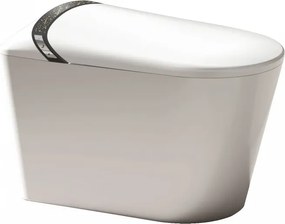 Smart WC 603 – Vas de Toaletă Inteligent cu Funcție Bideu Integrată, Deschidere Automată, Spălare Automată, Uscare cu Aer Cald, Dezinfectare UV, Încălzire Colac, Telecomandă, Ecran LED, Ceramica, Alb