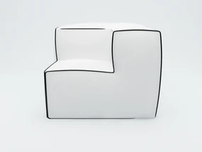 Fotoliu puf Zipp Sofa (Alb). 1054598