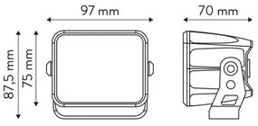 Proiector LED auto DUO BLACK LED/40W/9-36V IP69 6000K unghiular