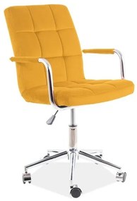 Scaun rotativ birou Q-022 velvet curry Blu68