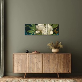 Tablou - Martin Johnson Heade, Giant Magnolias on a Blue Velvet Cloth, reproducere (cu ceas) (90x30 cm)
