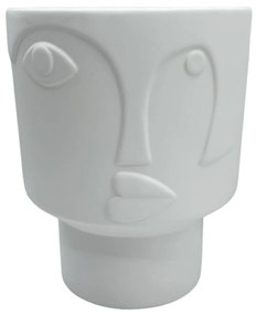 Ghiveci alb ceramica AGNESE, 13x16cm