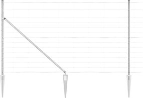 vidaXL Stâlp de gard. Galvanizat 25 x 1,4 m Oțel