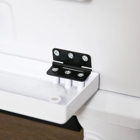 HOMCOM Șemineu Electric Portabil 1000/2000W cu Flacără LED Intensitate Reglabilă Termostat Reglabil și Protecție la Supraîncălzire pentru Săli de 25 m² 51x28x60 cm Blanco | Aosom Romania