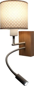 Brilagi - Lampă LED Flex BOBO WOOD 1xE27/25W/230V + LED/3W stejar/alb/bej/cu buline.