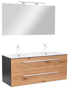 Mobilier complet de baie Vario Clam 120 antracit-stejar