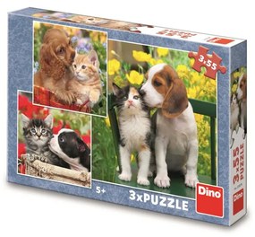 Puzzle 3x55 Animal prieteni