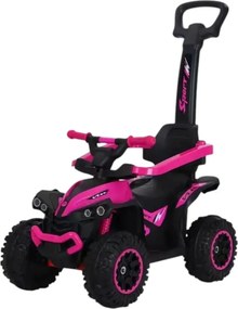 ATV pentru copii si bebe NOVOKIDS™ Little Beast, Cu melodii si lumini, Maner de impins pentru parinti detasabil, Functie trotineta fara pedale,