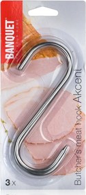 Banquet Cârlig din oțel inoxidabil pentruafumătoare AKCENT 13 x 9 cm, 3 buc., M