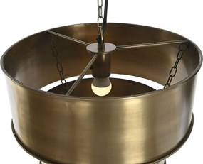 Lustră suspendată din metal, auriu, cu 3 abajururi, 41 x 42 cm, „Vichy”