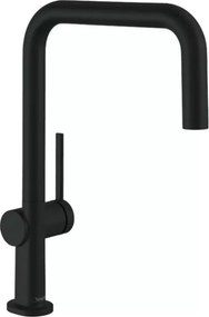 Baterie bucatarie monocomanda negru mat Hansgrohe Talis M54 U 220 Eco cu 1 jet