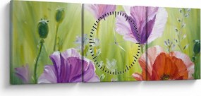Tablou - Maci (cu ceas) (90x30 cm)