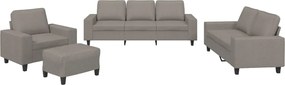 vidaXL Set de canapele, 4 piese, gri taupe, textil