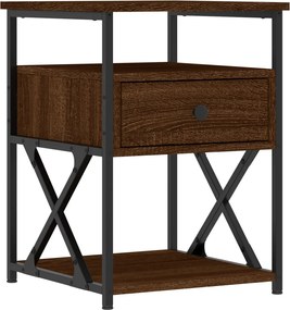 vidaXL Noptieră, stejar maro, 40x42x55 cm, lemn prelucrat