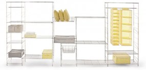 Polita pentru rafturi depozitare modulare crom din metal, 77x39,1 cm, Fix Bizzotto