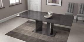 Set lemn masiv masă și scaune Sarah Grey - 8 scaune, 250 × 115 × 76 cm
