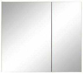 Dulap de baie alb cu oglindă de perete Støraa Wisla, 80 x 70 cm