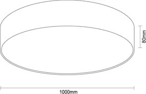 Plafonieră LED 200W, 230V, 3000/4000/6500K, Ø 100 cm, albă