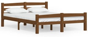 322078 vidaXL Cadru de pat, maro miere, 140x200 cm, lemn masiv de pin