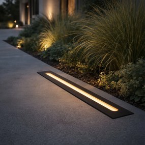 Spot modern de sol negru 50 cm incluzând LED IP65 - Eline