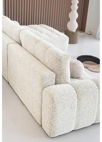 Colțar modular crem extensibil/cu spațiu de depozitare (cu colț pe partea dreaptă) Lulu – Miuform