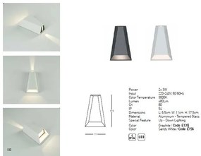 Aplica LED iluminat exterior ambiental IP54 Xela grafit