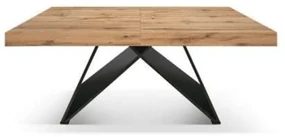 Masa Carole extensibila, picior Mdf - RUSTIC - 160 cm / 90 cm / h 77