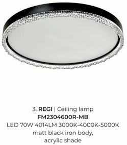 Plafoniera, Lustra aplicata LED moderna REGI 60cm