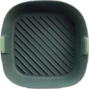 Cos pentru friteuza cu aer cald Lekue 1009495, 25x25 cm, -20°C / +220°C, Silicon, Fara BPA, Gri