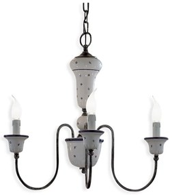 Candelabru clasic cu 3 brate realizat manual din ceramica SANREMO