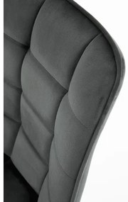 Scaun de dining COMORO, 1 buc., gri închis