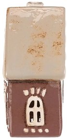 Decorațiuni de Crăciun căsuță din turtă dulceInimă pentru lumânare de ceai, ceramică, violet