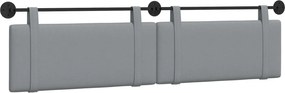vidaXL Cap de pat suspendat Gri deschis 210 x 55 x 5 cm țesătură