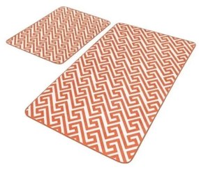 Covorașe de baie portocalii 2 buc. din catifea 60x100 cm – Mila Home