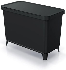 Coș de gunoi, 23 + 10 l, negru