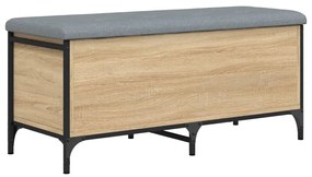 835148 vidaXL Bancă de depozitare stejar sonoma, 102x42x45 cm, lemn prelucrat