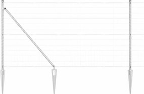 vidaXL Gard cu Stâlp Argintiu 1,2 x 10 m Oțel
