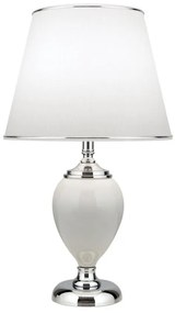 Veioza/Lampa de masa design elegant OVUM alb/crom