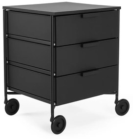 Comodă de birou MOBIL MAT 3 cu roți, mai multe culori - Kartell Culoare: negru mat
