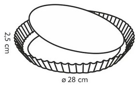 Tescoma DELÍCIA forma cu margina ondulata si cu fund detasabil cu diametrul 28cm,