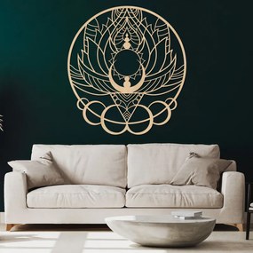 SENTOP | Mandala decorativă artistică din lemn, floare și soare | FLORISOLUS