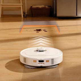 Robot aspirator Roborock Q Revo Max V, 7000Pa, 180 min, 300 m², Dry/Mocro, Wi-Fi, PreciSense® LiDAR + Reactive AI, Asistent vocal, Alb