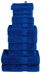 vidaXL Set de prosoape premium SOLUND, 12 piese, albastru, 600 g/m²