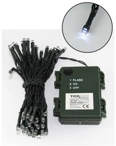 Instalație LED de Crăciun de exterior 100xLED/2 funcții/3xAA 10,8m IP44 alb rece