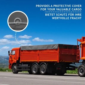 JAGO Prelata 650 g/m², ochiuri de aluminiu, antracit, 5 x 7