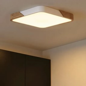 Brilagi - Corp de iluminat LED reglabil PILANA LED/48W/230V stejar/alb 56x56 cm + telecomandă
