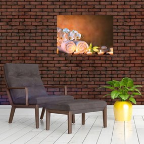 Tablou pe sticlă - Relaxare și spa (70x50 cm)