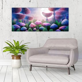 Tablou - Ciuperci sub lună plină (120x50 cm)